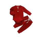Infant Newborn Baby Girls Boys Spring Autumn Ribbed Solid