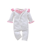 one-year-old baby wears newborn baby clothing romper jumpsuit