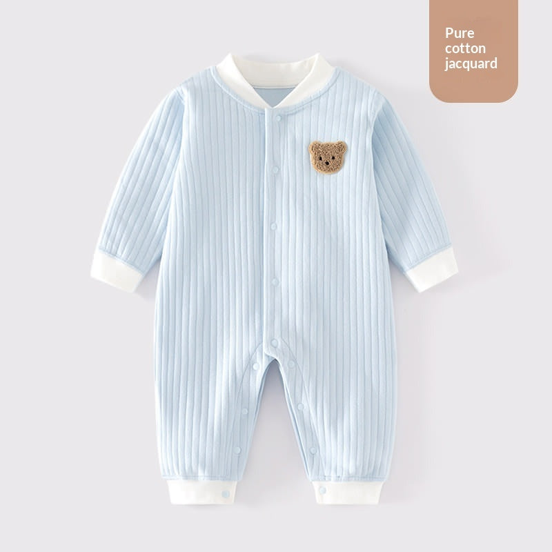 Infant Clothing Class A Pure Cotton Seamless Onesie Baby Pajamas Winter Underwear Crawling Suit