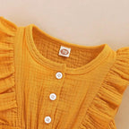 2Pc Summer Newborn Baby Girls Romper Headband Ruffles Sleeveless Clothes - Ruffle Romper Baby girl clothes
