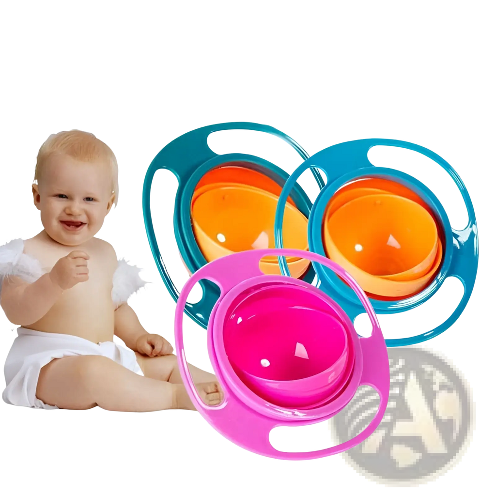 360 Rotating Universal Spill Proof Baby Feeding Bowl