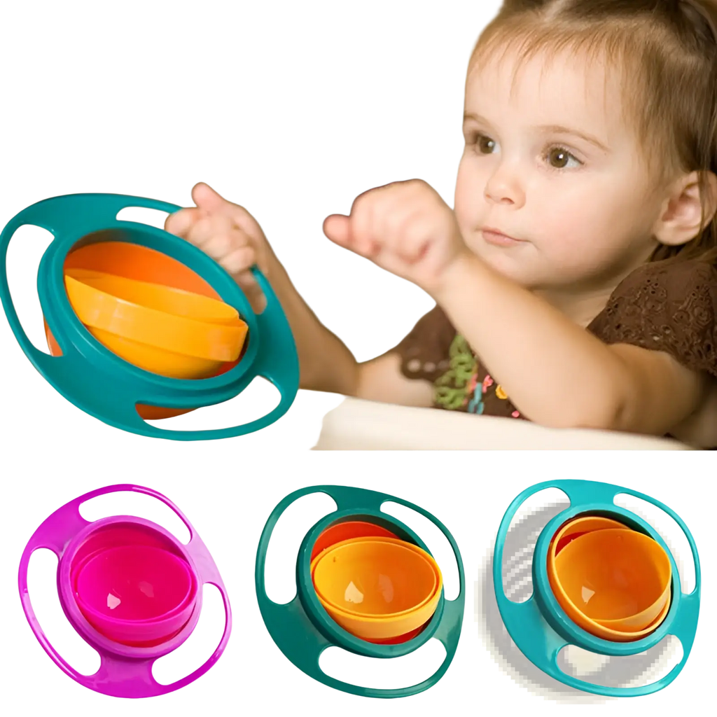 360 Rotating Universal Spill Proof Baby Feeding Bowl