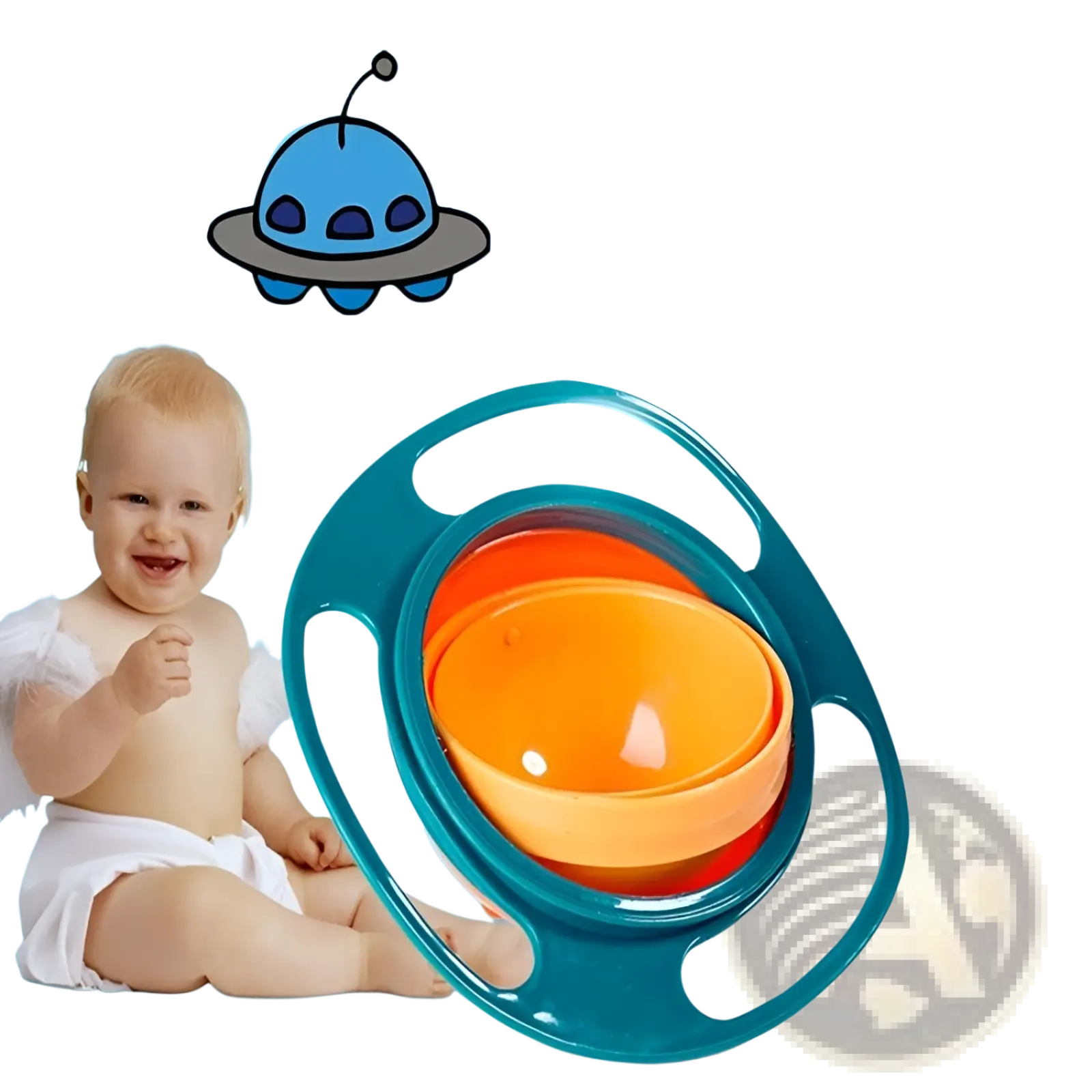 360 Rotating Universal Spill Proof Baby Feeding Bowl