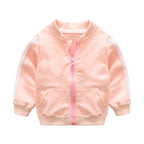 Fashion New Clothes Cotton Long Sleeve Solid Zipper Jacket Pants 2pcs Baby Boy / Baby Girl Clothing Set In Sport Design