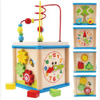 Children beaded around beads to develop educational toys