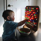 Montessori Early Childhood Education Rainbow Wire-wrap Board Pixel Art Educational Toys