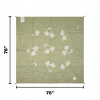 Baby Beach Splash Mat Green, 1 Piece, 78.74 x in Waterproof Polyester Portable Foldable