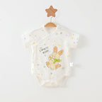 Simple Cartoon Print Summer Baby Rompers Girls Clothing