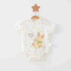 Simple Cartoon Print Summer Baby Rompers Girls Clothing