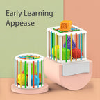 Baby Montessori Geometric Shape Blocks Toys Cube Box Color Perception Educational Game Motor Skill Tactile Touch Toys For Infant