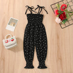 Baby Summer Clothes Sleeveless Strap Pants Solid Overalls Cotton Outfits Jumpsuits/ Romper for Girls
