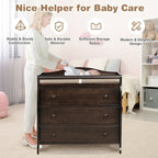 Baby Changing Table Infant Diaper with 3 Drawers and Safety Belt
