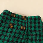 ma&baby 6M-3Y Christmas Newborn Infant Toddler Baby Girl Clothes Sets Knit Long Sleeve Tops Plaid Skirts Hat Xmas Outfits D05