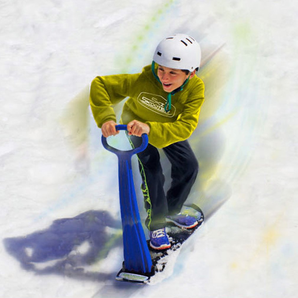 3 Color Outdoor Sports Portable Foldable Plastic Freestyle Single Board Snow Grass Sand Board With Armrests for Children&Adults