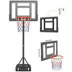 Kids Outdoor Basketball Hoop - 5-7ft Adjustable Height 32in Backboard