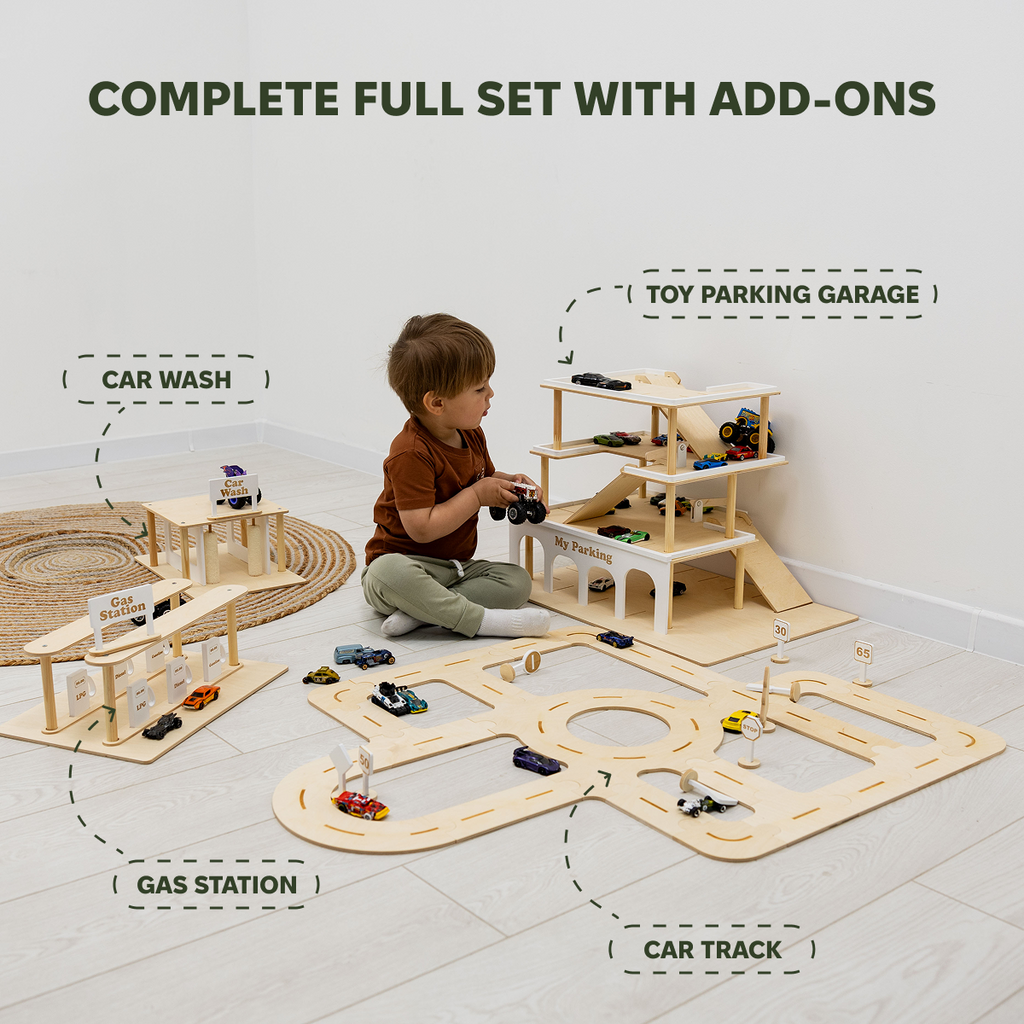Wooden Gas Station Toy