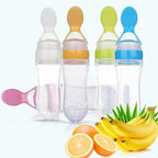 NEW Baby Feeding Bottle Spoon With Silicone Spoon Newborn Infant Squeeze Spoon Toddler Supplement food Bottle Feeder For Kids and Baby