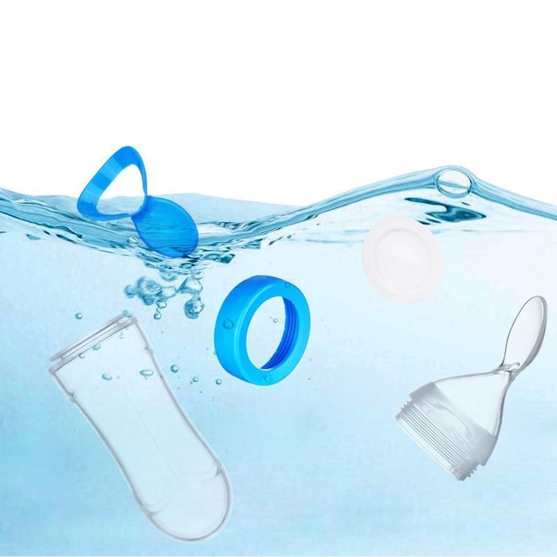 NEW Baby Feeding Bottle Spoon With Silicone Spoon Newborn Infant Squeeze Spoon Toddler Supplement food Bottle Feeder For Kids and Baby