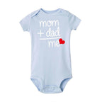 Modern Newborn Toddler Baby Boy Girl Dad +Mom Outfit Costume Romper Short Sleeve Clothes Jumpszuit for Baby Girl and Baby Boys