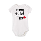 Modern Newborn Toddler Baby Boy Girl Dad +Mom Outfit Costume Romper Short Sleeve Clothes Jumpszuit for Baby Girl and Baby Boys