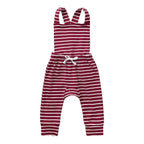 Newborn Baby Girl Boy Backless Striped Ruffle Romper Overalls Jumpsuit Clothes In Retro Syle For Boys And Girls