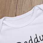 Newborn Kids Baby Girls Boys Clothes Father's Day Letter Print Romper Bodysuit For Baby For Girls And Boys Dadies & Momies Miracle Print