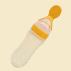 Safety Infant Baby Silicone Feeding With Spoon Feeder Food Rice Cereal Bottle For Best Gift For Kids and Baby