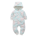 Modern High Quality Newborn Infant Baby Clothes Fleece Jumpsuit Boys Romper Hooded Jumpsuit Bear For Kids