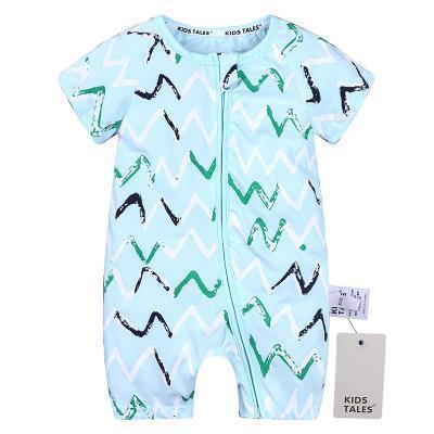 Modern Printed Newborn Baby Short Sleeved Cotton Jumpsuit Infant Cartoon Animal Costumes Clothing For Girls and Boys Kids