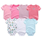 Unisex Newborn Baby Rompers Clothing Infant Jumpsuits 100%Cotton Children 7Pcs/Lot Set for Girls and Boys Jumpsuits For Kids