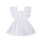 Modern Summer Casual Cute Infant Kids Baby Girl Summer Color Ruffle Princess Party Dress Clothes