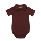 Summer Baby Boy/Girl Turn-down Collar Rompers Infant Newborn Cotton Clothes Jumpsuit