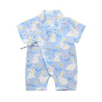 Summer Baby Girl/Boys Clothing Short-sleeved Rompers Jumpsuit Floral Print  Cute Soft Newborn Infant Baby Playwear For Girls and Boys Kids