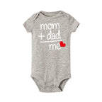Modern Newborn Toddler Baby Boy Girl Dad +Mom Outfit Costume Romper Short Sleeve Clothes Jumpszuit for Baby Girl and Baby Boys