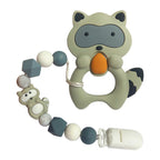 Baby Teething Lovely Koala Owl Horse Cookies Baby Teether Molar Toy Gift Raccoon Food Grade Silicone Beads For Kids and Baby