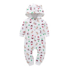 Modern High Quality Newborn Infant Baby Clothes Fleece Jumpsuit Boys Romper Hooded Jumpsuit Bear For Kids