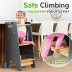 Standing Toddler Tower with Sliding Safety Door