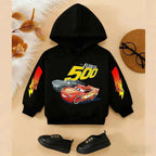 Girls and Boys Classic Anime Car Story Children's Spring and Autumn Fashion Hoodie (only hoodie), 3-14Y Boys and Girls Hoodie