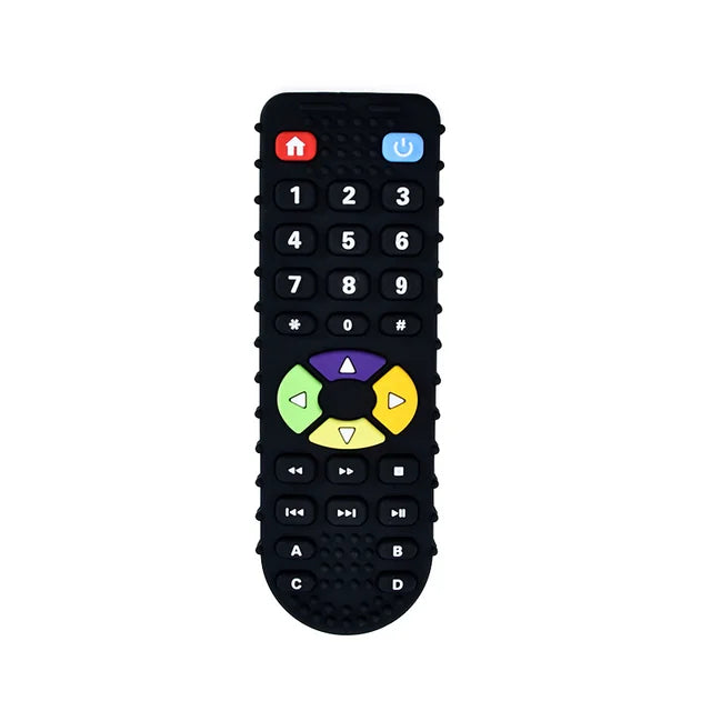 Baby Silicone Teether Toy – BPA-Free Remote Control Shaped Teether for Gum Pain Relief, Sensory & Educational