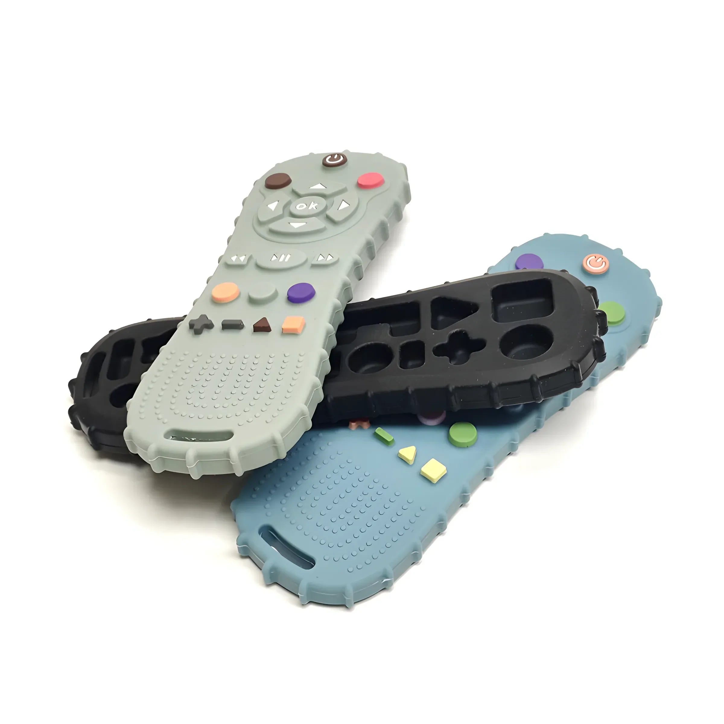 Baby Remote Control Teether – Silicone Pacifier Bracelet, Anti-Biting Gloves & Teething Stick for Infants