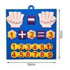 Montessori Toddler Math Felt Board Finger Number Learning Counting Preschool Manipulatives Learning Educational Toy Travel Game