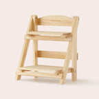 Tiny Land® Play Kitchen Accessories – Food Storage: Versatile Wooden Rack for Play Food