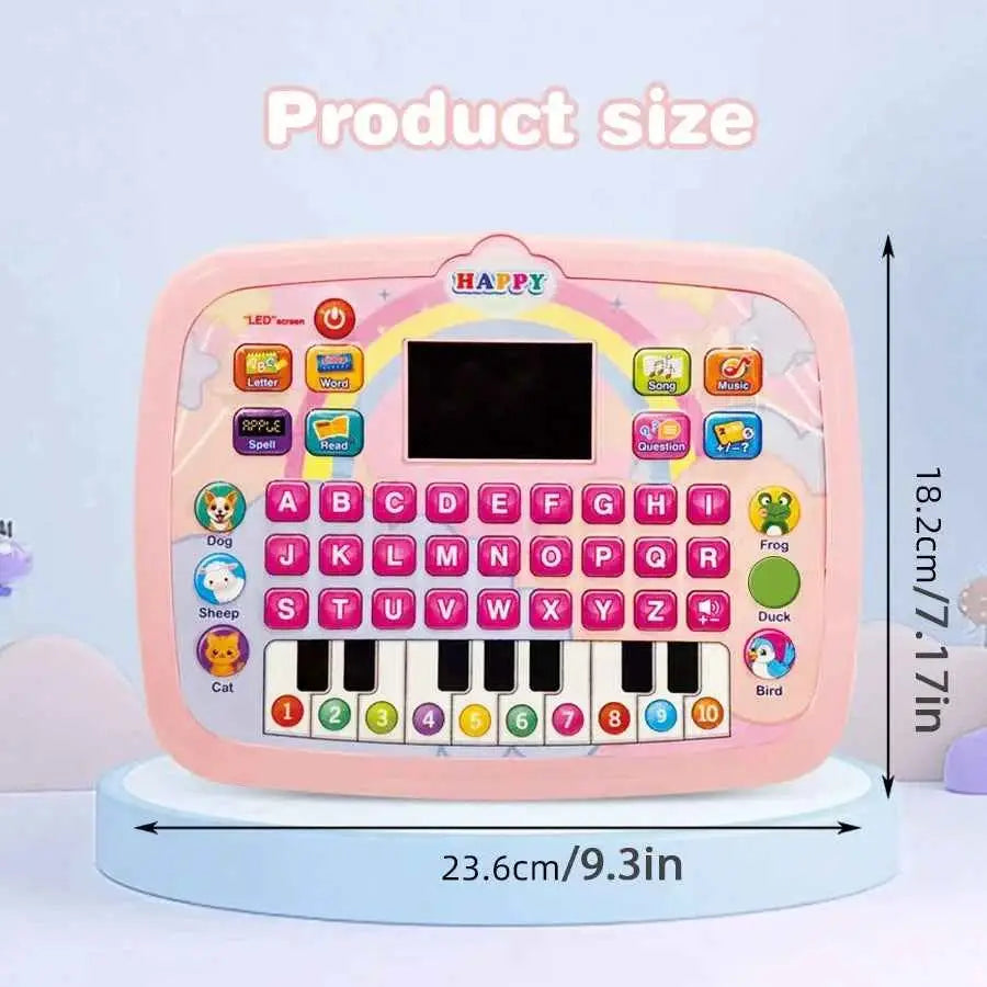 English Alphabet Study Machine for Toddler with Math Letter Music Children's Educational Books Computer Toys for Baby Boys Girls