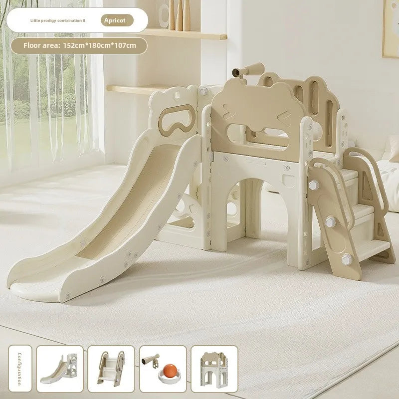 Indoor Home Kids Slide Toddler Baby Soft Climbing Frame Swing Foldable Easy Assembly Safe Non Slip Plastic Playset Play Toy