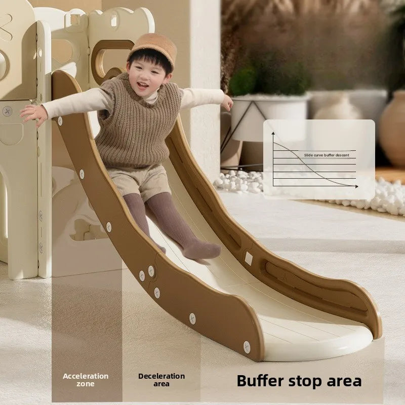 Indoor Home Kids Slide Toddler Baby Soft Climbing Frame Swing Foldable Easy Assembly Safe Non Slip Plastic Playset Play Toy