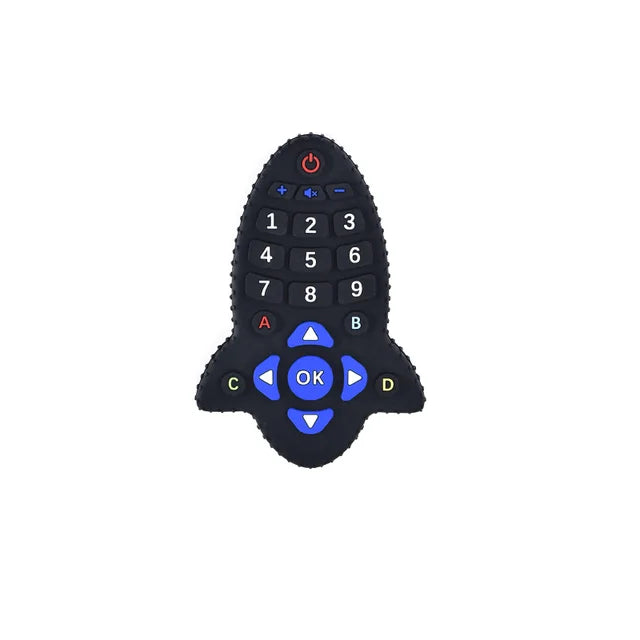 Baby Silicone Teether Toy – BPA-Free Remote Control Shaped Teether for Gum Pain Relief, Sensory & Educational
