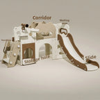 Indoor Home Kids Slide Toddler Baby Soft Climbing Frame Swing Foldable Easy Assembly Safe Non Slip Plastic Playset Play Toy
