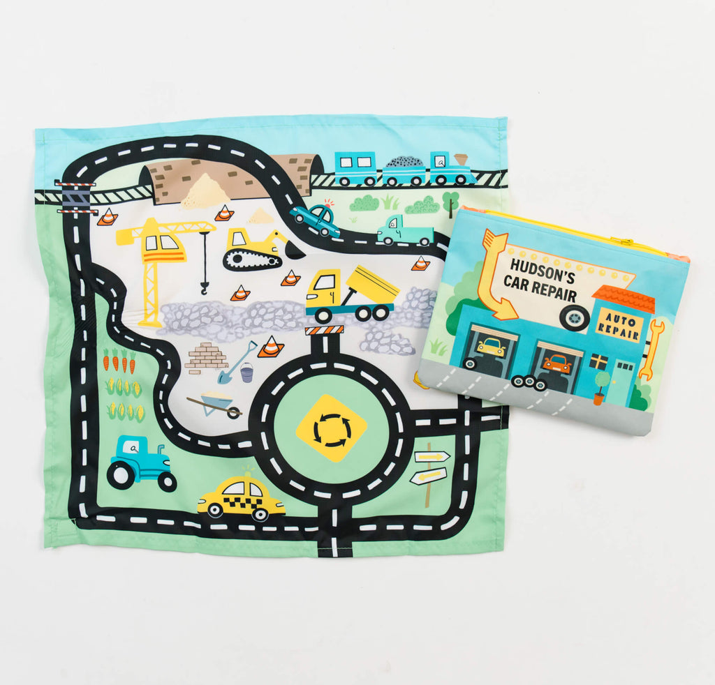 Toy Car Mat with Cars - All-in-One Travel Play Set