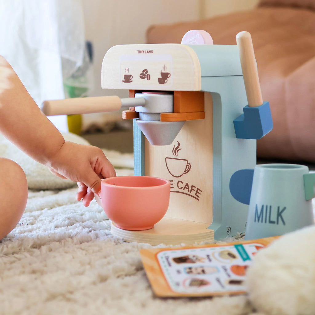Tiny Land® Play Kitchen Accessories – Children’s Coffee Maker: Play Coffee Maker Set