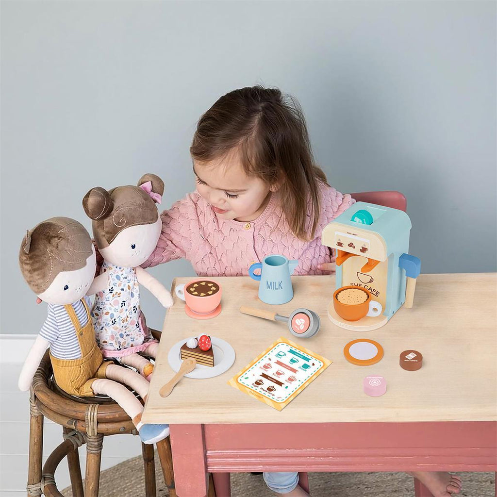 Tiny Land® Play Kitchen Accessories – Children’s Coffee Maker: Play Coffee Maker Set